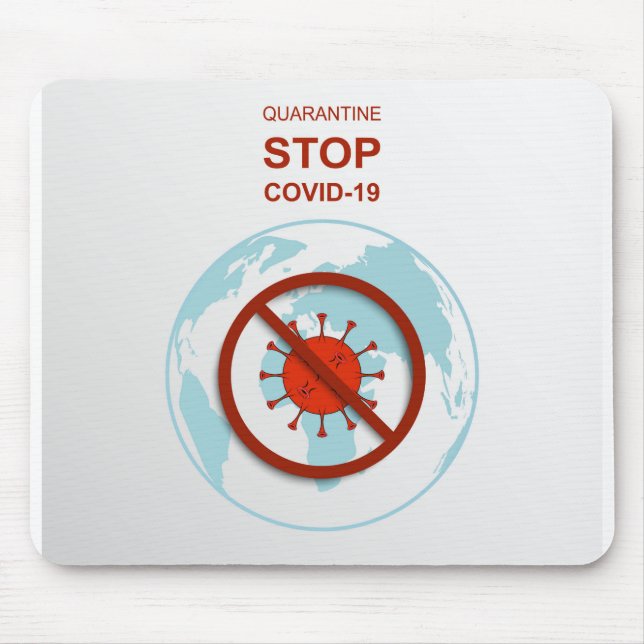 stop covid19 Mousepad (Front)