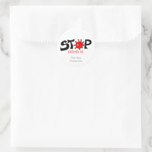 Stop COVID-19 Classic Round Sticker