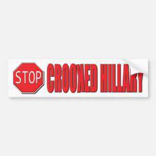 Stop Crooked Hillary Bumper Sticker