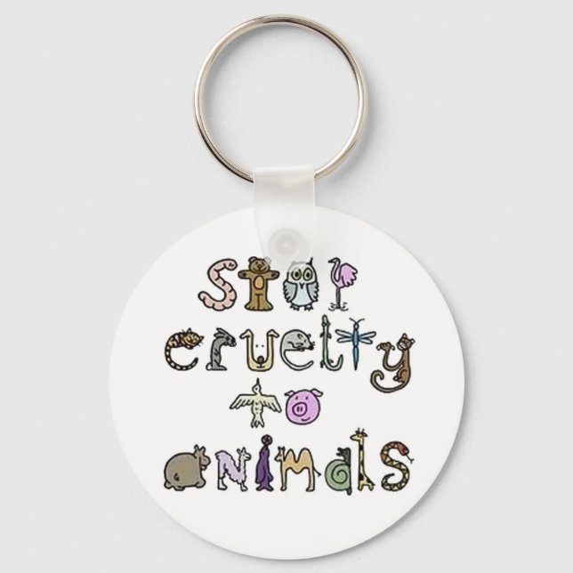 Stop Cruelty Key Chain (Front)