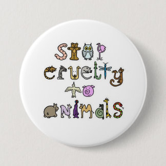 stop cruelty to animals - Customised 7.5 Cm Round Badge