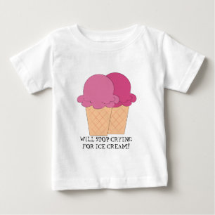 Stop crying Ice cream Baby t-shirt