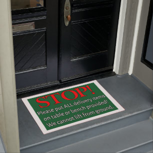 STOP Delivery Instruction for Older People Doormat