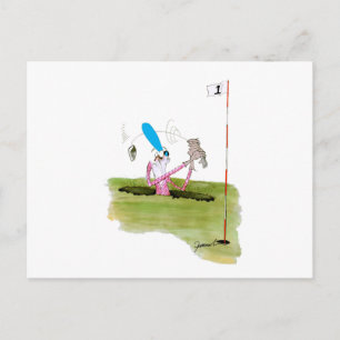 stop digging - golf, tony fernandes postcard