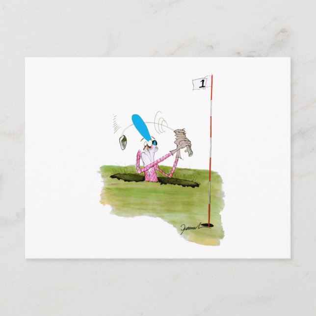 stop digging - golf, tony fernandes postcard (Front)