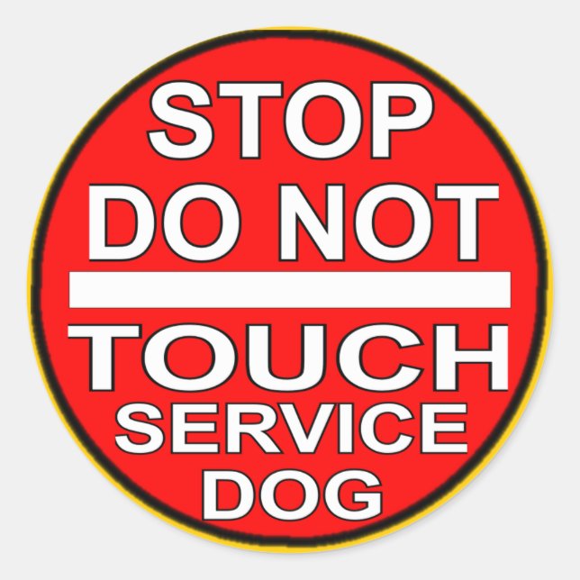 Stop - Do Not Touch Classic Round Sticker (Front)