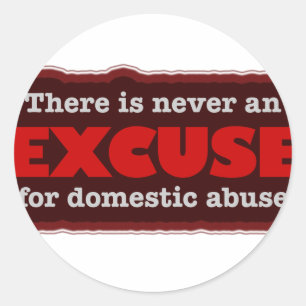 Stop Domestic Abuse - There Is No Excuse Classic Round Sticker