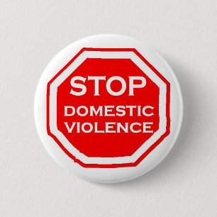 Stop Domestic Violence 6 Cm Round Badge