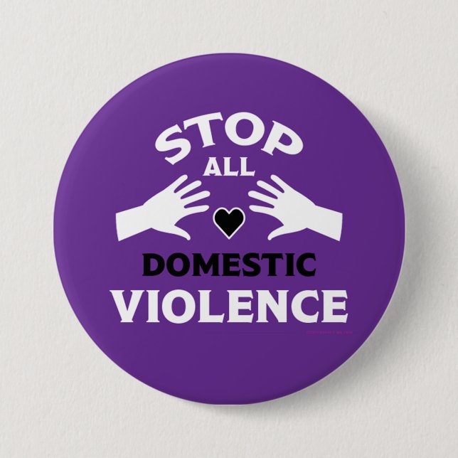 Stop Domestic Violence 7.5 Cm Round Badge (Front)