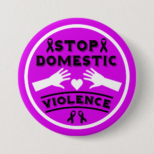Stop Domestic Violence 7.5 Cm Round Badge