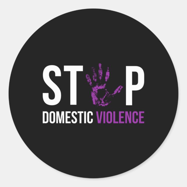 Stop Domestic Violence Awareness Survivor Classic Round Sticker (Front)