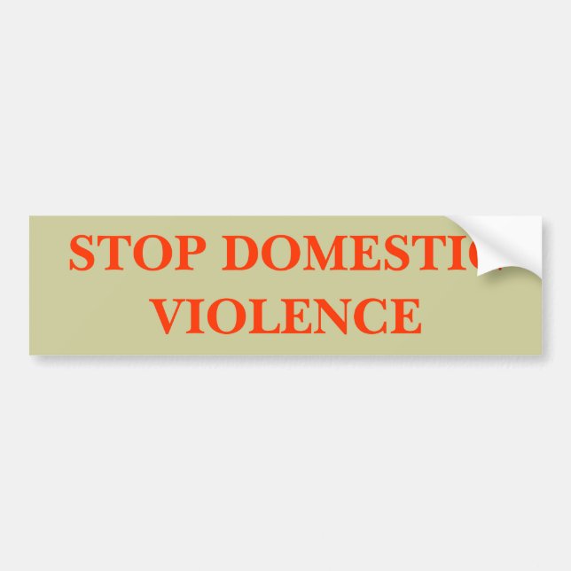 STOP DOMESTIC VIOLENCE BUMPER STICKER (Front)