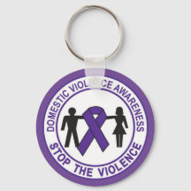 Stop Domestic Violence Keychain