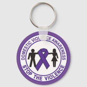 Stop Domestic Violence Keychain