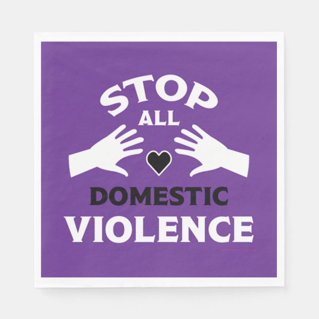 Stop Domestic Violence Napkin (Front)