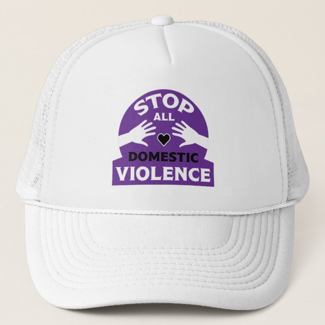 Stop Domestic Violence Trucker Hat (Front)