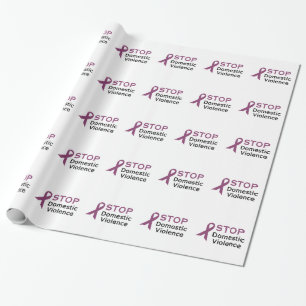STOP DOMESTIC VIOLENCE WRAPPING PAPER