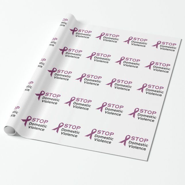 STOP DOMESTIC VIOLENCE WRAPPING PAPER (Unrolled)