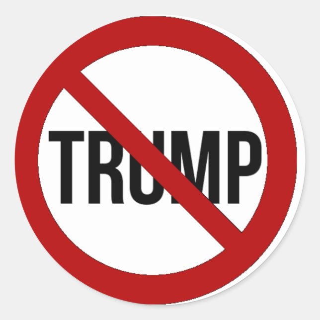 Stop Donald Trump Anti-Trump 2016 Classic Round Sticker (Front)