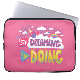 Stop Dreaming, Start Doing Dark Violet Laptop Sleeve