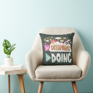 Stop Dreaming, Start Doing Forest Green Cushion