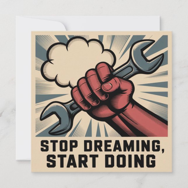 Stop Dreaming, Start Doing Invitation (Front)