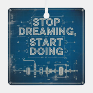 Stop Dreaming, Start Doing Metal Tree Decoration