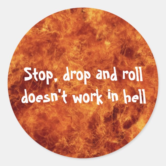 Stop, drop and roll Stickers (Front)