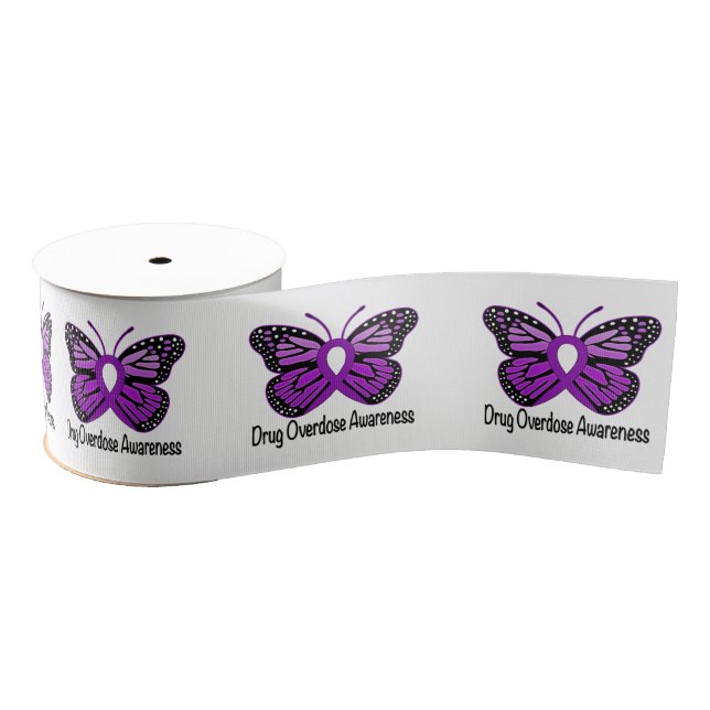 Stop Drug Overdose 3" Grosgrain Ribbon (Spool)