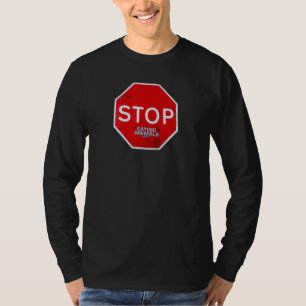 Stop Eating Animals Vegetarian Vegan Road Sign Sub T-Shirt
