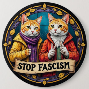 Stop Fascism In America Political 6 Cm Round Badge