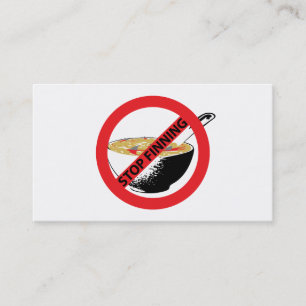STOP FINNING SHARKS BUSINESS CARD