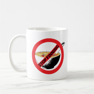 STOP FINNING SHARKS COFFEE MUG