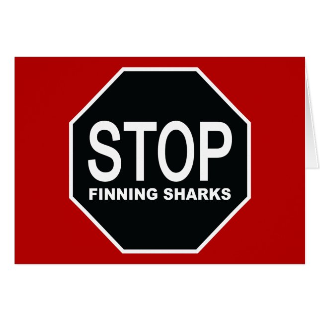 Stop Finning Sharks Sign (Front Horizontal)