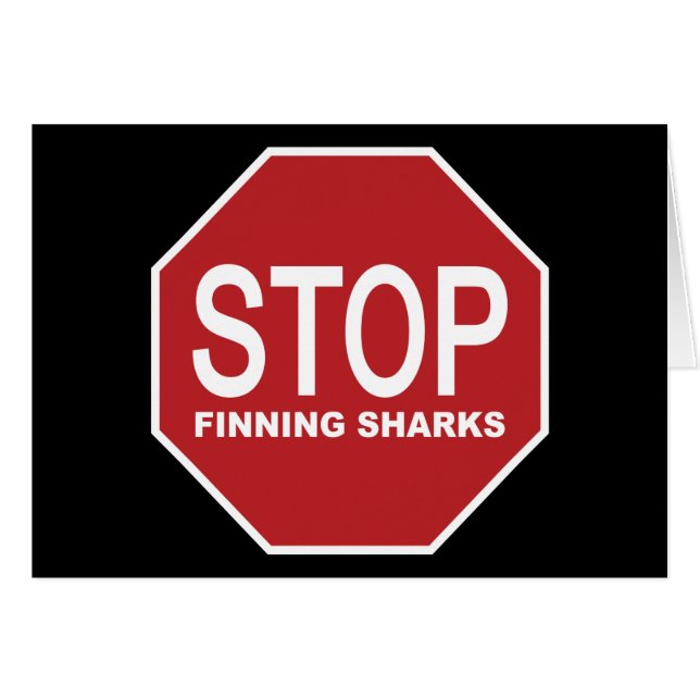 Stop Finning Sharks Sign (Front Horizontal)
