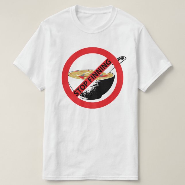 STOP FINNING SHARKS T-Shirt (Design Front)