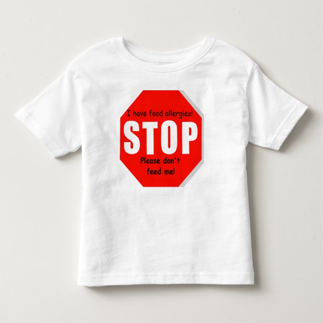 Stop Food Allergies Toddler Tshirt (Front)
