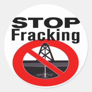 Stop Fracking Classic Round Sticker