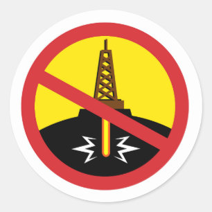 Stop Fracking Classic Round Sticker