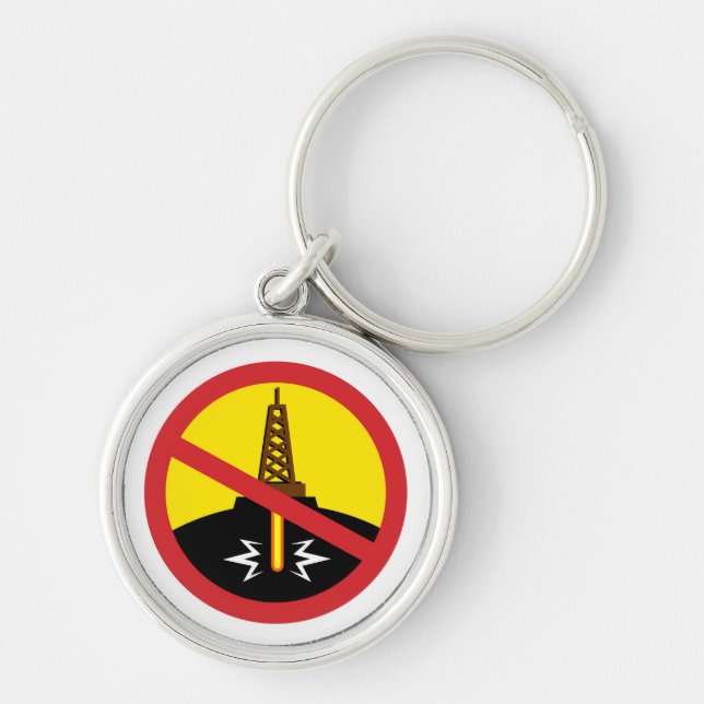 Stop Fracking Key Ring (Front)
