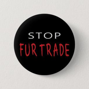 Stop Fur Trade 6 Cm Round Badge