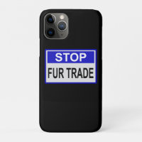 Stop Fur Trade Blue sign
