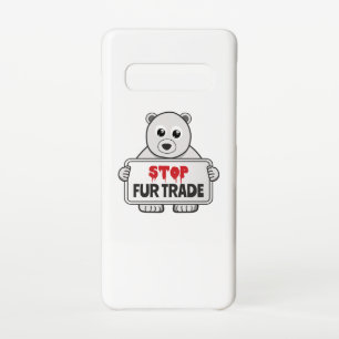 Stop Fur Trade Sad Polar Bear Samsung Galaxy Case
