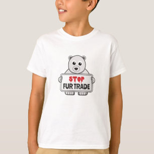 Stop Fur Trade Sad Polar Bear T-Shirt