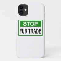 Stop Fur Trade Sign green