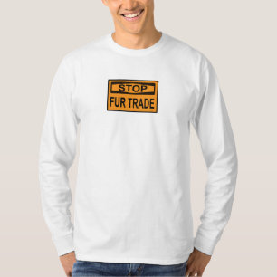Stop Fur Trade Sign orange T-Shirt