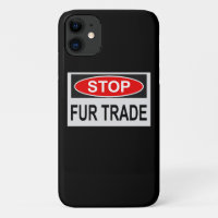 Stop Fur Trade Sign red