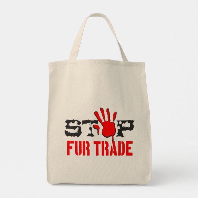Stop Fur Trade Tote Bag (Back)