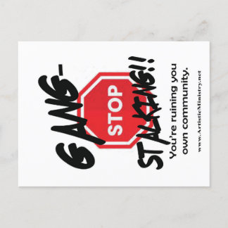 stop gang-stalking postcard