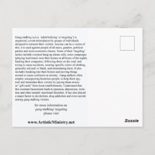 Stop Gang-Stalking POSTCARD